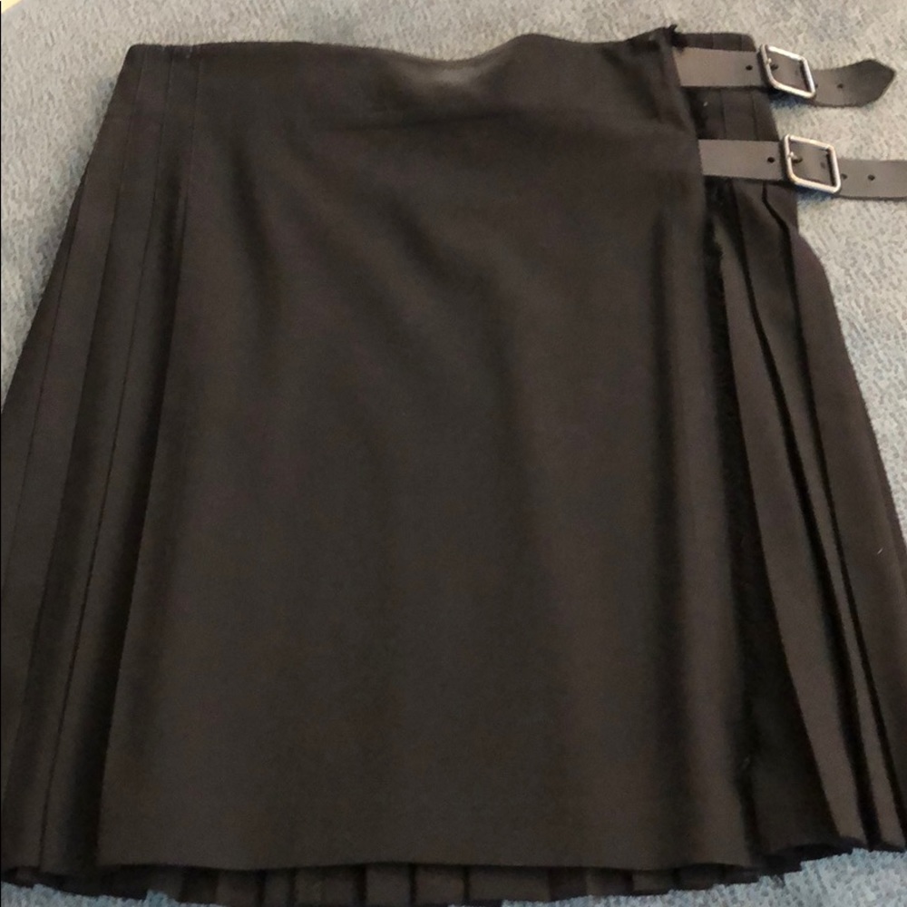 Burberry London pleated wool skirt